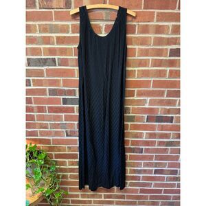 R.J. Collection Chelsea Rousso Black Textured Maxi Dress 10
